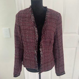 New WHBM White house black market tweed blazer size 0